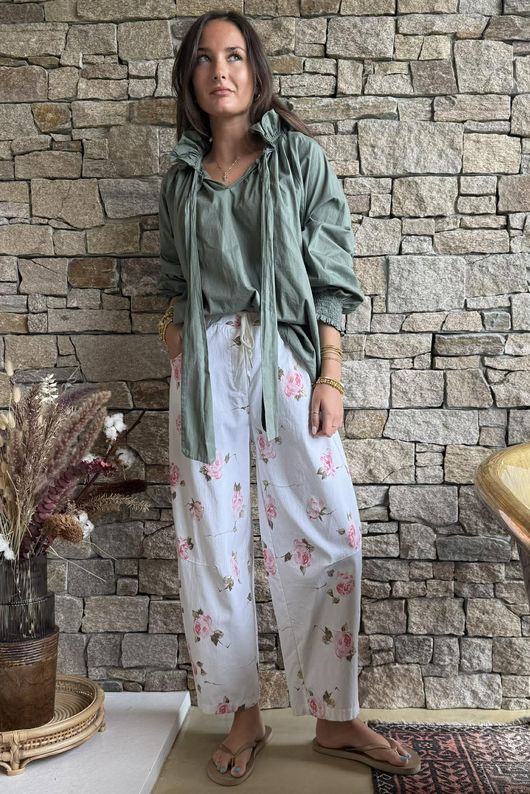 Garden Party Magic Barrel Pant White